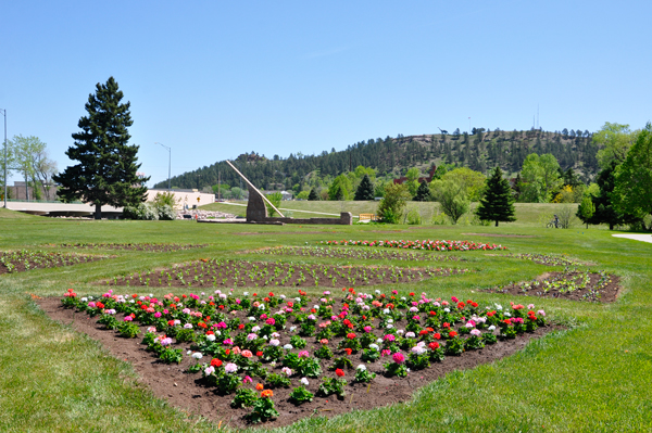 flowers and the sundial